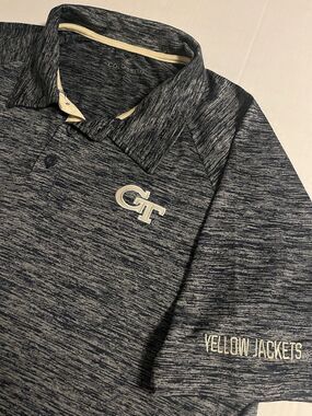 Georgia Tech Yellow Jackets NCAA Navy Polo Shirt LARGE Football Basketball ACC